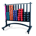 JORDAN Neoprene Studio Dumbbells and Storage Rack