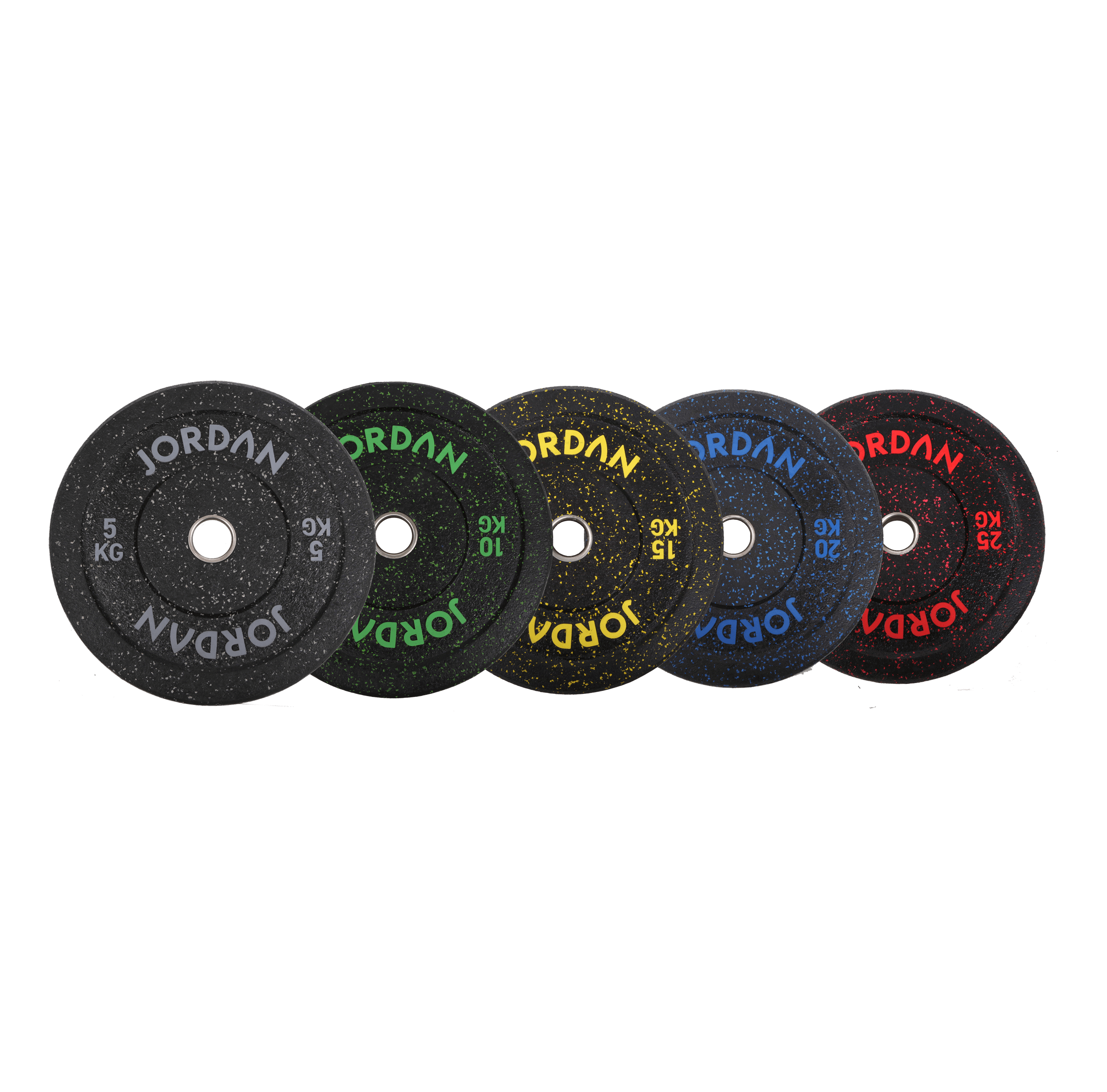 JORDAN HG Fleck Coloured Rubber Bumper Plate (5 - 25Kg)