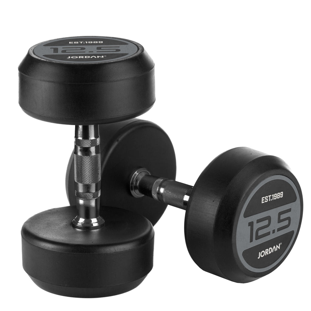 JORDAN Rubber Dumbbell Set (Grey)