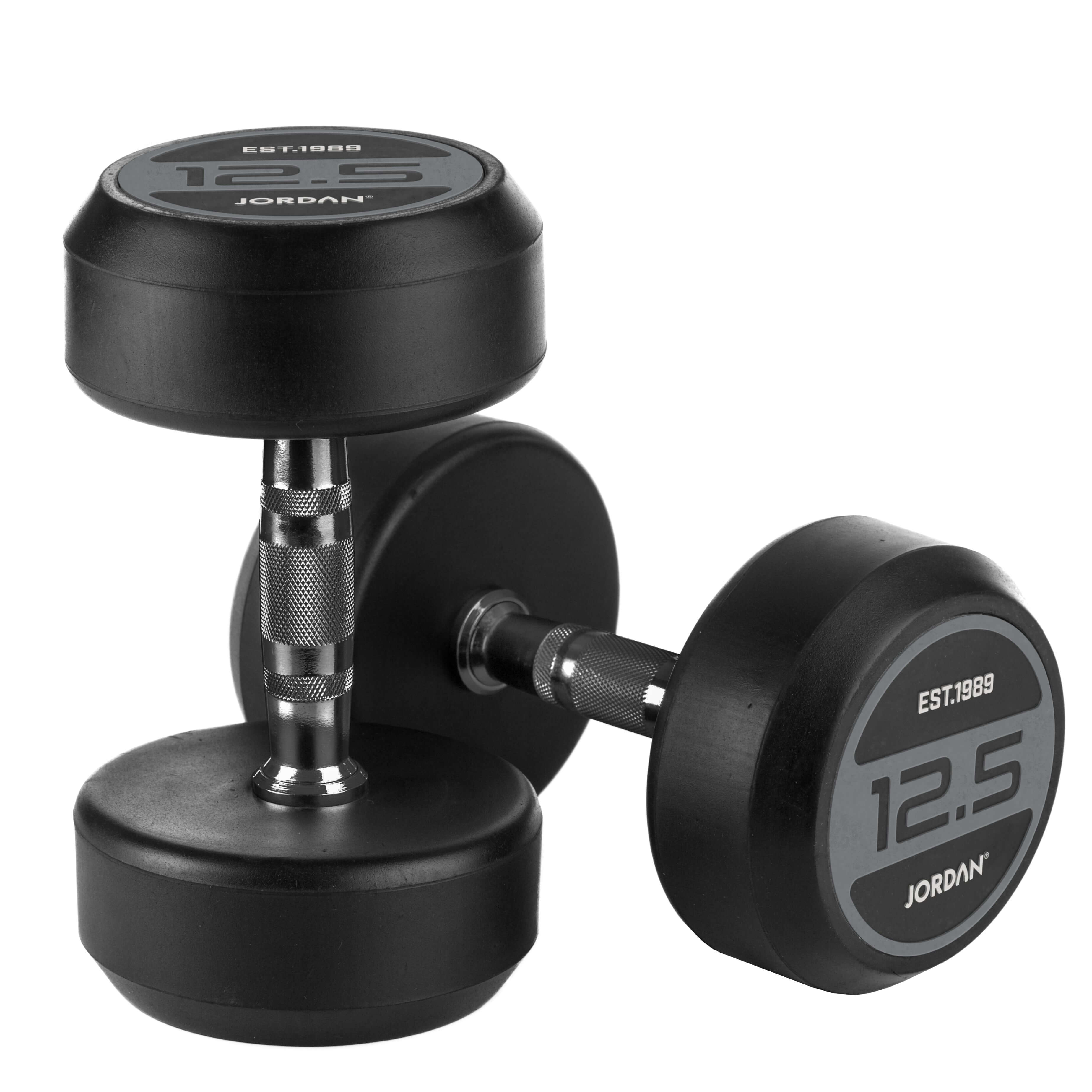 JORDAN Rubber Dumbbell Set (Grey)