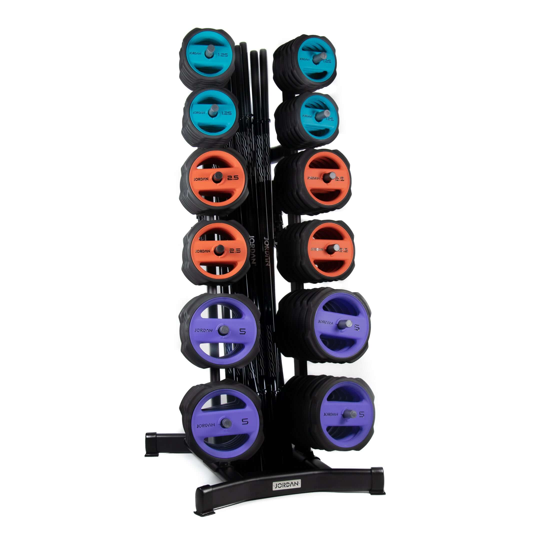 JORDAN Ignite Pump X Urethane Studio Barbell sets and rack - Colour Coded