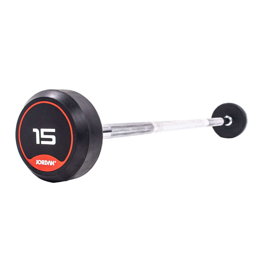 JORDAN Rubber Straight Bar Barbell Set (Red) (10 Bars) (10-45kg)