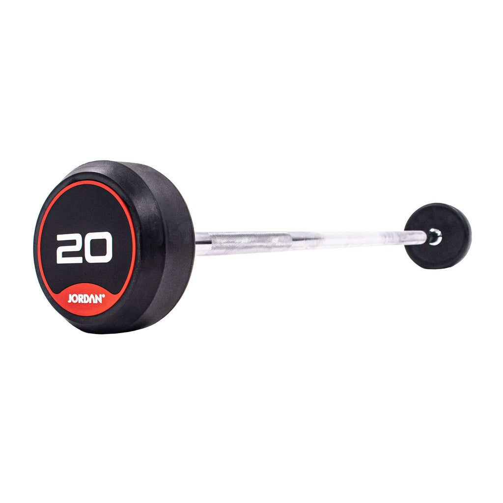 JORDAN Rubber Straight Bar Barbell Set (Red) (10 Bars) (10-45kg)