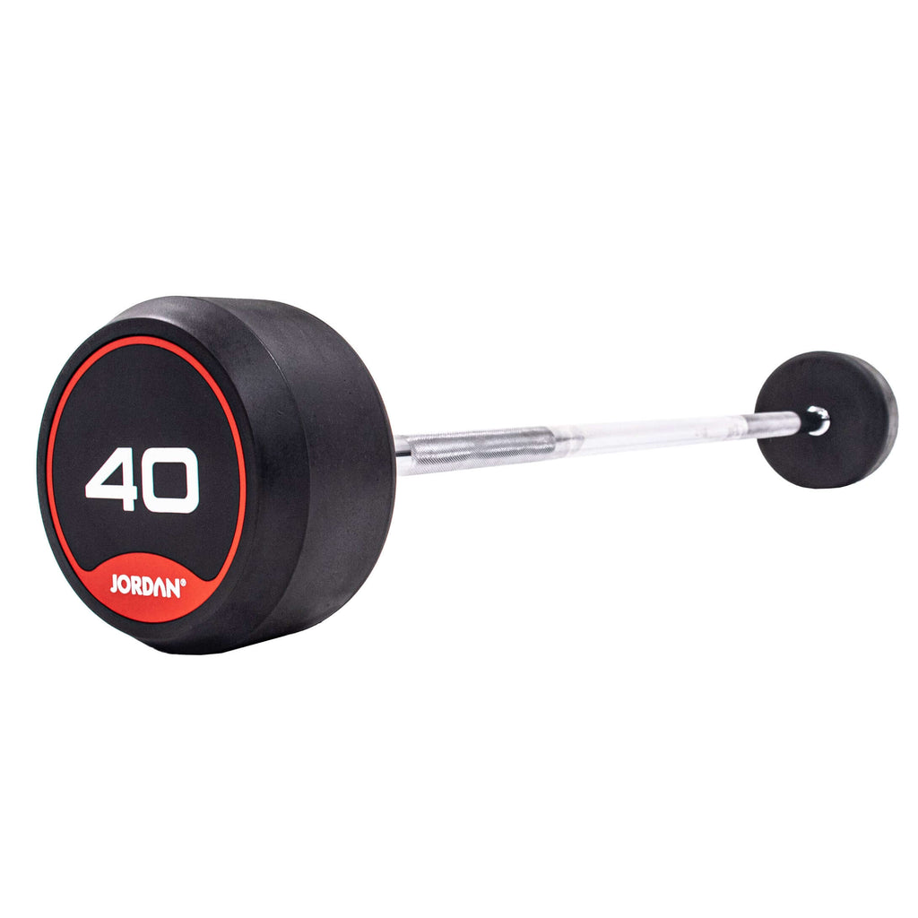 JORDAN Rubber Straight Bar Barbell Set (Red) (10 Bars) (10-45kg)
