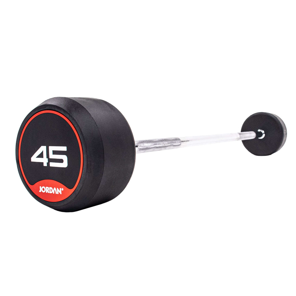JORDAN Rubber Straight Bar Barbell Set (Red) (10 Bars) (10-45kg)