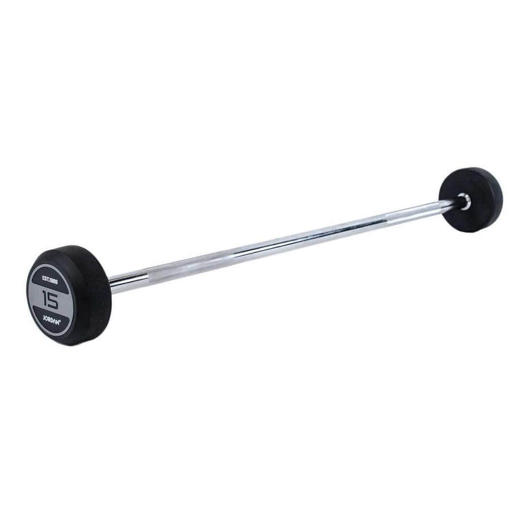 JORDAN Rubber Straight Bar Barbell Set (Grey) (10 Bars) (10-45kg)