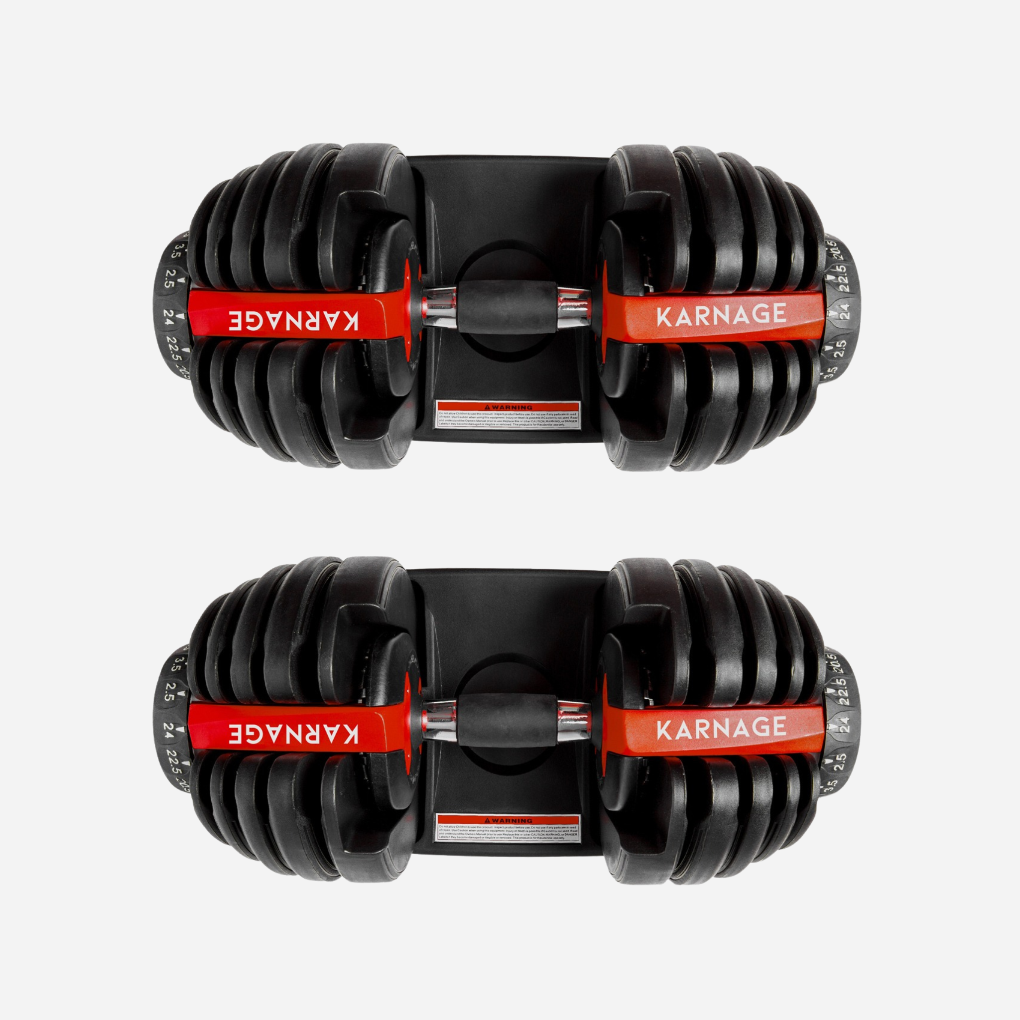 Karnage 24KG Adjustable Dumbbells (Pair)